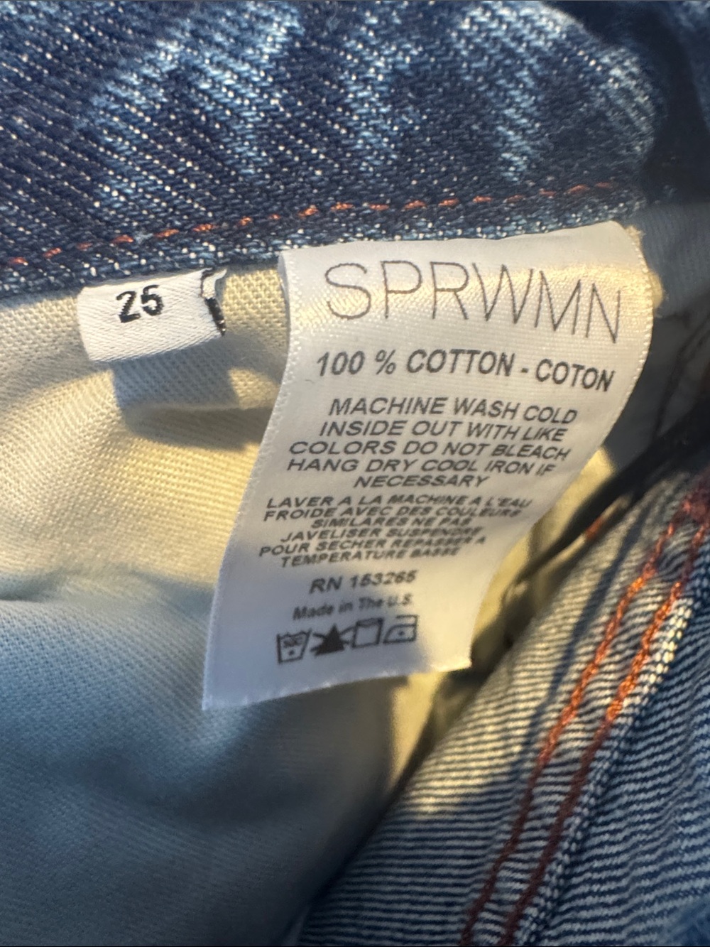 Straight-Leg Women's Jeans in Dark Blue Denim - Picture 6 of 6